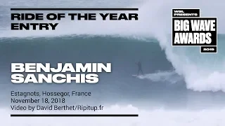 Benjamin Sanchis at Hossegor - 2019 Ride of the Year Entry - WSL Big Wave Award
