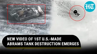 On Cam: Russian Kamikaze Drone Strikes 1st Abrams Tank In Ukraine | Watch New Footage