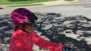 Sasha learned to ride a bike