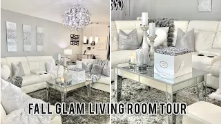 GLAM FALL LIVING ROOM TOUR LUXE DECORATING IDEAS