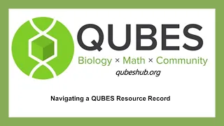 Navigating a QUBES Resource Record