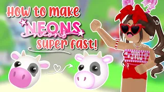 How To Make NEONS and MEGA PETS FAST In Adopt Me! 🤯 *2024 UPDATED tips*