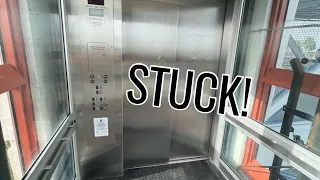 STUCK ON AN ELEVATOR CAUGHT ON CAMERA at the MetroRail Transfer Tri-Rail Station, Hialeah, FL