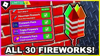 How to FIND ALL 30 FIREWORK LOCATIONS in TOILET TOWER DEFENSE! [ROBLOX]