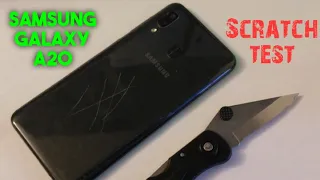 Samsung Galaxy A20 scratch test