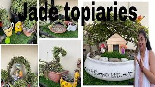 My jade topiaries collection (part 2) / EverydaywithRicha/ making of jade topiaries