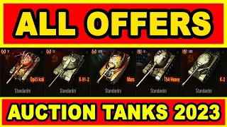 ALL OFFERS - AUCTION TANKS 2023 - WORLD OF TANKS