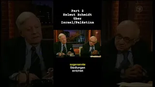 Helmut Schmidt über die Lage der Westbank!part 2 #israel #palestine #education #deutsch#facts#shorts