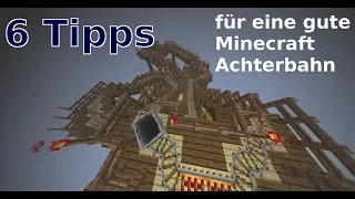 Sechs Dinge, die ihr beim Bau von Minecraft Achterbahnen beachten solltet.