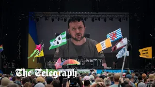 Zelensky addresses Glastonbury festival and pleads for support in war effort