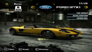 All Blacklist + Bonus Cars In Need For Speed Most Wanted Hard+