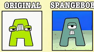 Spanish alphabet lore vs Spangebob alphabet lore comparison #alphabet