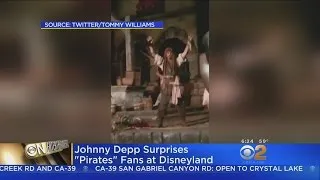 Johnny Depp Crashes 'Pirates Of The Caribbean' Ride At Disneyland