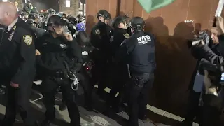 MASS ARRESTS AT NYU Encampment 'Liberated Zone' Tents Removed