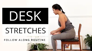 DESK POSTURE STRETCHES AT YOUR DESK - Desk Stretches For Neck And Shoulders And Back Tension Relief