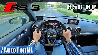 Audi RS3 650HP *BIG TURBO* POV Test Drive by AutoTopNL