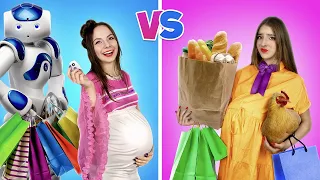 Giga Rich VS Poor VS Rich Pregnant || Popular VS Unpopular Mom