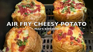 THE BEST AIR FRY/BAKED CHEESY POTATO||MAE'S KITCHEN