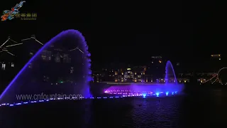 3D Nozzle Fountain Water Feature Dancing Water with DMX512 Lighting Effect by Optimum Show Fountain