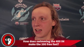 Katie Ledecky - The 400 IM gives me this feeling in my lungs