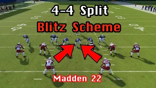 *BLITZ FROM ANYWHERE* 4 4 Split Blitz Scheme | Madden 22 Tips & Tricks #madden22