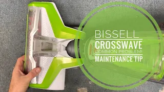 Vacuum repair man shows how to service a Bissell Crosswave--brush drive clean out