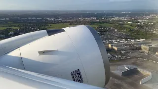 Iberia Airbus A350 take off from London Heathrow.