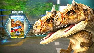 A SUPER GOOD BATTLE OF TYRANNOSAURUS REX | JURASSIC WORLD THE GAME