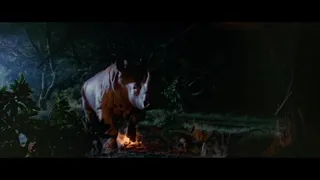 The Gods Must Be Crazy [1980] - The rhino is the self appointed fire prevention officer.