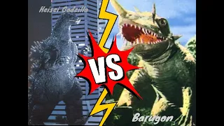 Heisei Godzilla VS Barugón - Spore Kaiju Battle