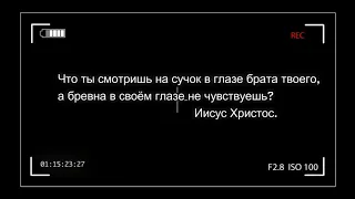 Что ты Смотришь на Сучек в глазе Брата твоего, а бревна в твоем глазу  не видишь !?