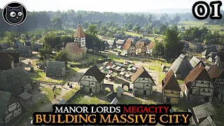 Manor Lords MEGACITY - The Perfect Beginning || Hardmode Challenge Medieval City Builder Part 01