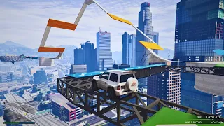 Hard Parkour Race In The Sky With The Bolero In GTA 5 Online |