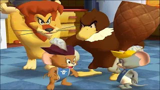 Tom and Jerry in War of the Whiskers HD Jerry Vs Nibbles Vs Lion Vs Eagle (Master Difficulty)