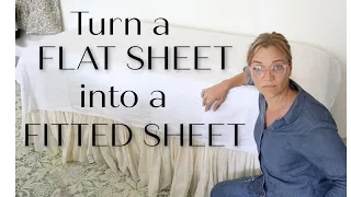 How to make a fitted sheet from an unused flat sheet.