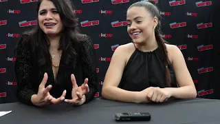 Sarah Jeffery and Melonie Diaz from Charmed at NYCC 2019