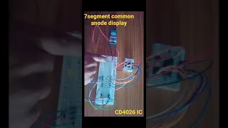 7 segment common anode display with CD 4026 IC.