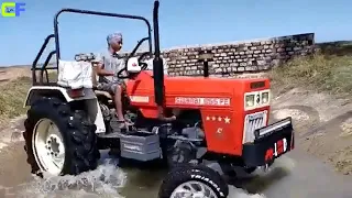 Modified tractor 😂 pani wala khel 😂 swaraj  new holland  Farmtrac mahindra  👆👌👌