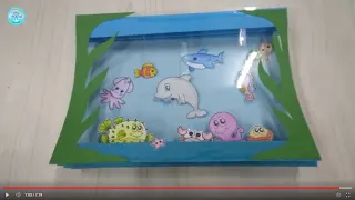 3D Pop up sea or ocean animals diorama tutorial