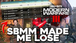 When Modern Warfare 3's SBMM Makes You Lose an Easy Game...