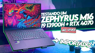 Testando um ZEPHYRUS M16 de 2023 importado! i9 13900H + RTX 4070! #Bench158