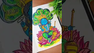 Lord vishnu drawing ❤️🙏 | #shorts #viral #lipikaarts #youtubeshorts #vishnu #vishnupriya