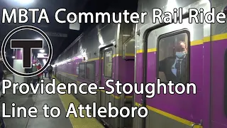 Riding MBTA Providence/Stoughton Commuter Line - Back Bay to Attleboro