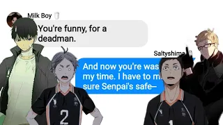 Kageyama and Tsukishima fight over Hinata// Haikyuu texting story// Epic Rap Battles of Akademi