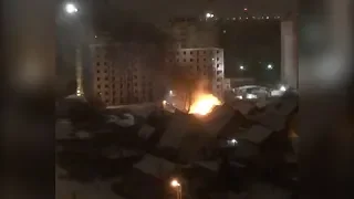 В центре города сгорел дом
