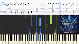 A Million Dreams (Reprise) (from The Greatest Showman) (Synthesia Piano Tutorial w/Lyrics)