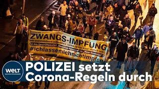 SILVESTER: Querdenker-Demonstrationen gegen Corona-Maßnahmen in Stuttgart aufgelöst