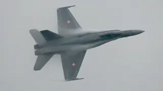 McDonnell Douglas F/A-18C Hornet Swiss Air Force flying Display AirPower 2019 Airshow