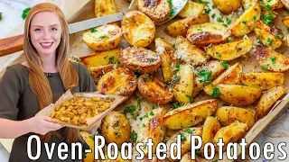 EASY Oven-Roasted Potatoes Recipe | with Thyme, Parsley & Parmesan | Beef, Lamb, Chicken, Seafood!