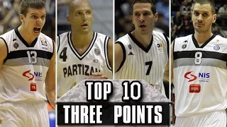Top 10 THREE points - Partizan Belgrade